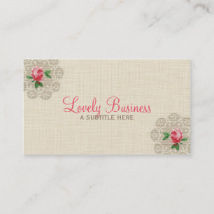 Tarjeta de visita color de rosa rosada floral del