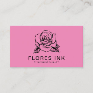 Tarjeta De Visita color de rosa rosado