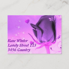 Tarjeta De Visita Color de rosa y amor