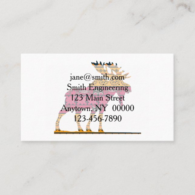 Tarjeta De Visita Color de silueta mosa (Anverso)