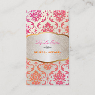 Tarjeta De Visita Color del damasco de vendopo/sorbete de PixDezines