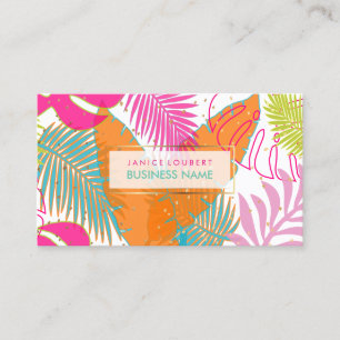 Tarjeta De Visita Color del fondo de la selva tropical de PixDezines