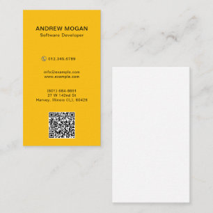 Tarjeta De Visita Color del Naranja del desarrollador de software de