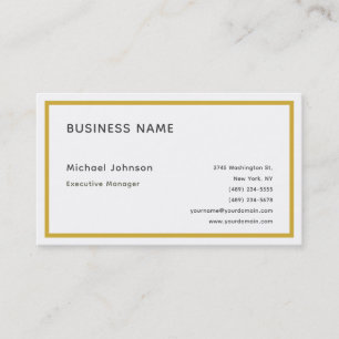 Tarjeta De Visita Color dorado metálico profesional moderno único
