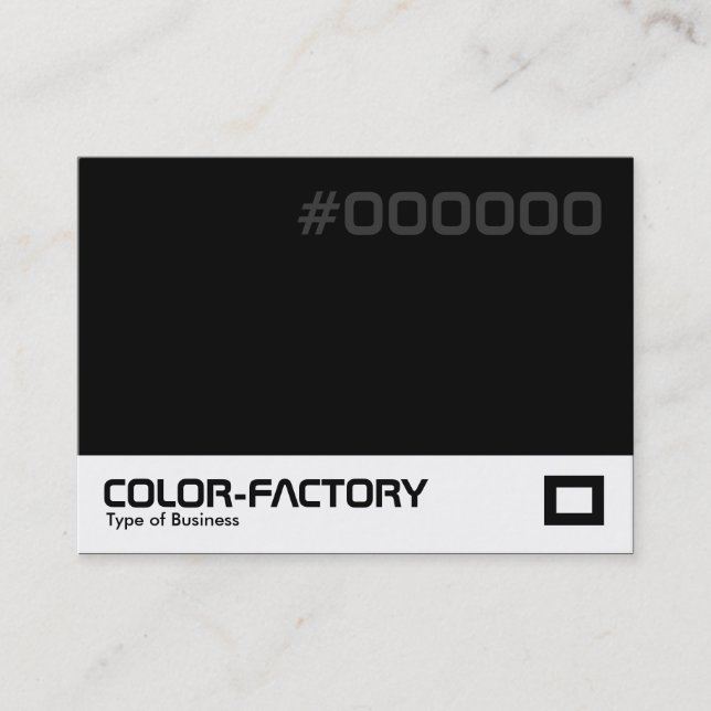 Tarjeta De Visita Color Factory - Negro (000000) (Anverso)