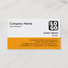 Tarjeta De Visita Color Footer - Naranja Claro