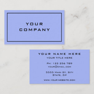 Tarjeta De Visita Color fresco - Azul - Moderno y elegante profesion