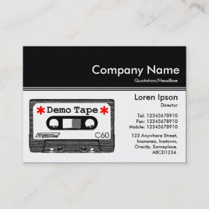 Tarjeta De Visita Color Header III v2 - Negro - Cinta de demostració