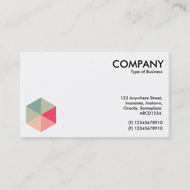 Tarjeta De Visita Color Hexagon 04 (Anverso)