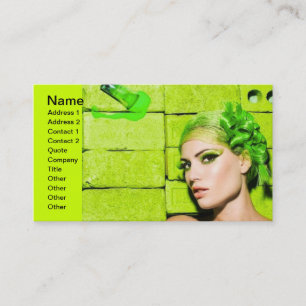 Tarjeta De Visita Color_loco_1 Estilo de belleza del modelo de moda 
