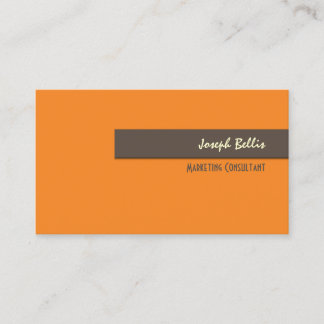 Tarjeta De Visita Color/Naranja DIY+Marrón