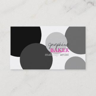 Tarjeta De Visita color/negro diy minniemay+puntos blancos