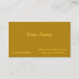 Tarjeta De Visita color oro oscuro