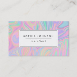 Tarjeta De Visita Color pastel irlandés líquido abstracto