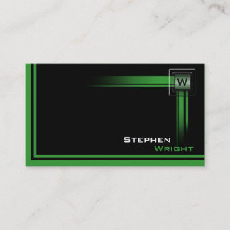 Tarjeta De Visita Color Personalizado moderno monograma flotante