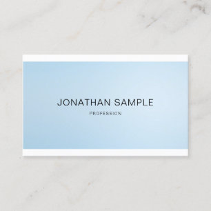 Tarjeta De Visita Color profesional elegante minimalista del azul
