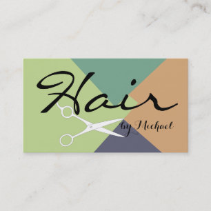 Tarjeta De Visita Color Retro Moderno Elegante De Estilo Cabello #14