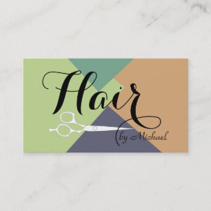 Tarjeta De Visita Color Retro Moderno Estilista de Pelo #4