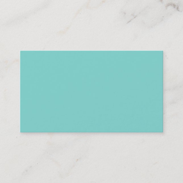 Tarjeta De Visita Color sólido: Aqua turquesa (Anverso)