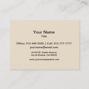Tarjeta De Visita Color sólido champagne