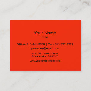 Tarjeta De Visita Color sólido escarlata