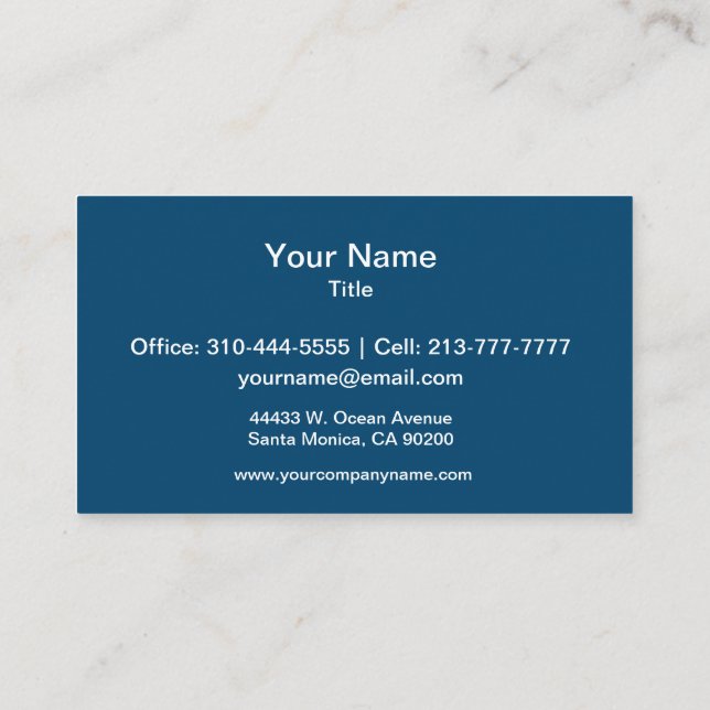Tarjeta De Visita Color sólido índigo medio (Reverso)