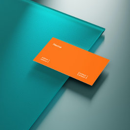 Tarjeta De Visita color sólido neón naranja