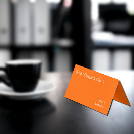 Tarjeta De Visita color sólido neón naranja