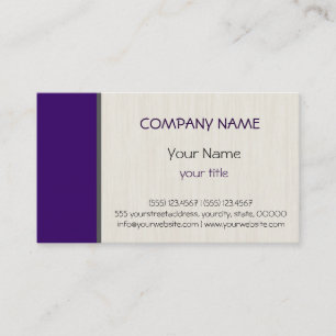 Tarjeta De Visita Color violeta profundo profesional elegante modern