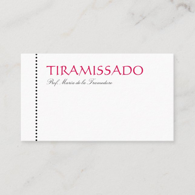 Tarjeta De Visita Color y línea (Anverso)