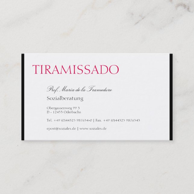 Tarjeta De Visita Color y línea (Anverso)