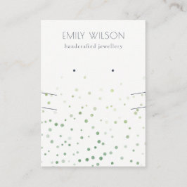 Tarjeta De Visita Coloración de color de agua verde Confetti Earring