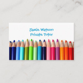 Tarjeta de visita coloreada del profesor del