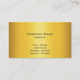 Tarjeta de visita coloreada oro cepillada