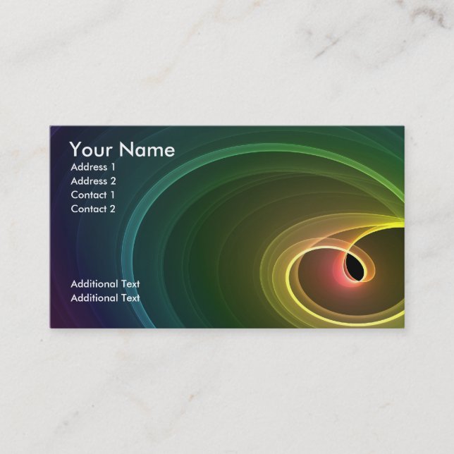 Tarjeta De Visita Colores arcoiris (Anverso)