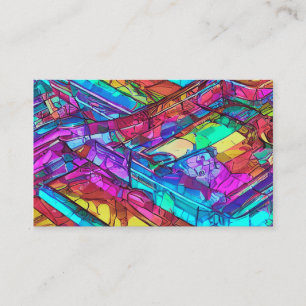 Tarjeta De Visita Colores arcoiris coloridos