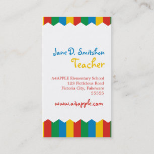 Tarjeta De Visita Colores brillantes