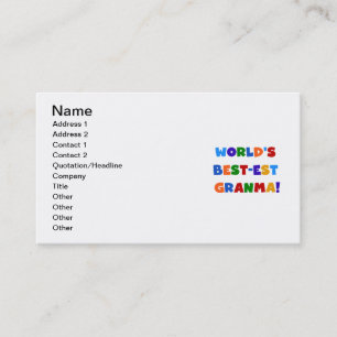Tarjeta De Visita Colores brillantes del Mejor-est Granma del mundo