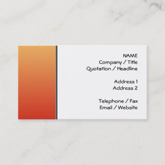 Tarjeta De Visita Colores calientes, diseño del llano