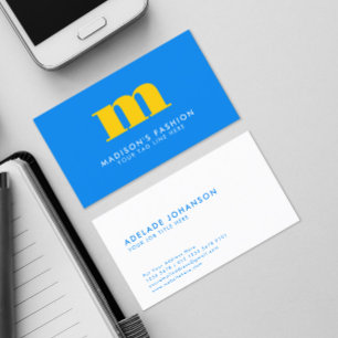Tarjeta De Visita Colores Complementarios   Inicial de Lujo