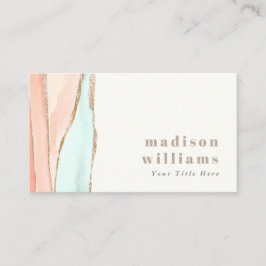 Tarjeta De Visita Colores de agua elegantes y abstractos