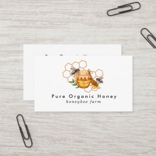 Tarjeta De Visita Colores de agua modernos con abeja