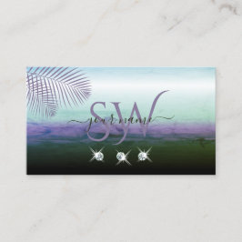 Tarjeta De Visita Colores de agua paisajistas Sparkling Diamonds Ini