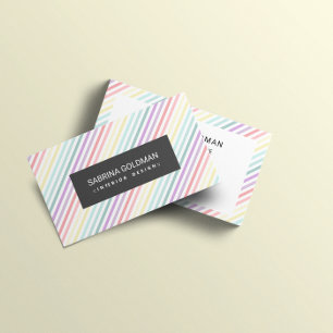 Tarjeta De Visita Colores de arcoiris Pastel retro coloridos