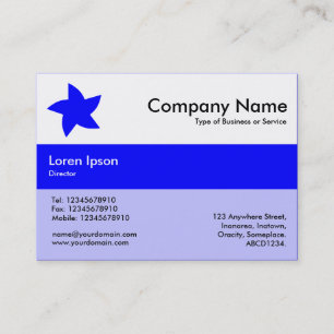 Tarjeta De Visita Colores de banda central - Azul - Estrella girator