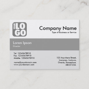 Tarjeta De Visita Colores de banda central - Gris - Tu logotipo