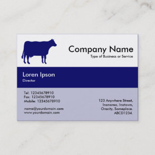 Tarjeta De Visita Colores de banda central - Marina - Vaca