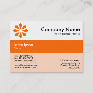 Tarjeta De Visita Colores de banda central - Naranja - Art Deco