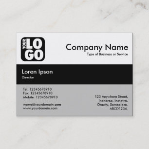 Tarjeta De Visita Colores de banda central - Negro - Su logotipo