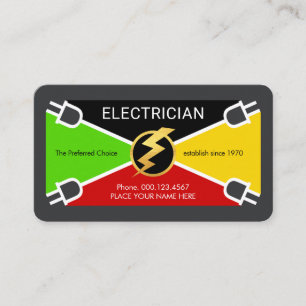 Tarjeta De Visita Colores de cable eléctrico conexión enclavada